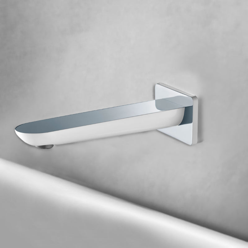 Kara Bath Spout chrome and white HYB11-801CW - Bathroom Hub