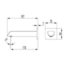 Kara Bath Spout MB HYB 11-802 MB - Bathroom Hub