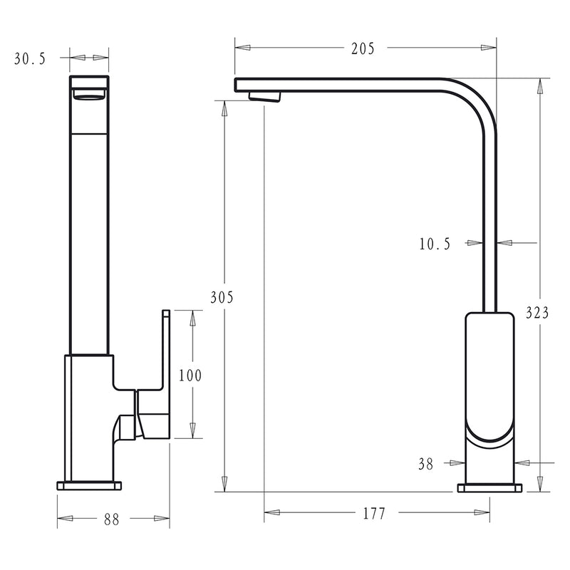 Flores Sink Mixer HYB135-101 - Bathroom Hub