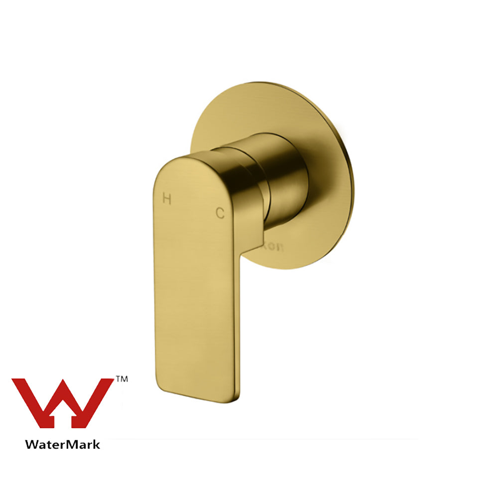Flores Wall Mixer Brushed Gold HYB135-301BG - Bathroom Hub