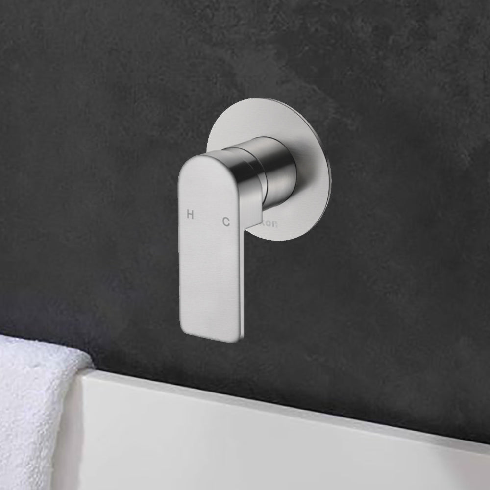 Flores Wall Mixer Brushed Nickel HYB135-301BN - Bathroom Hub