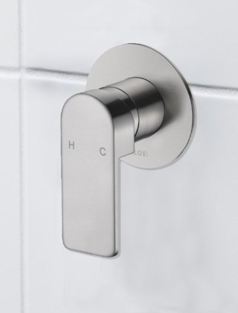 Flores Wall Mixer Brushed Nickel HYB135-301BN - Bathroom Hub