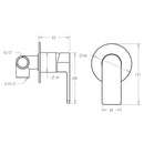 Flores Wall Mixer Matt Black HYB135-301MB - Bathroom Hub