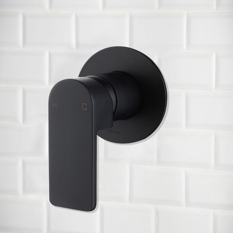 Flores Wall Mixer Matt Black HYB135-301MB - Bathroom Hub