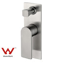 Flores Wall Mixer with Diverter Brushed Nickel HYB135-501BN - Bathroom Hub