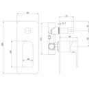 Flores Wall Mixer with Diverter HYB135-501 - Bathroom Hub