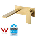 Flores Wall Basin Mixer Brushed Gold HYB135-601BG - Bathroom Hub