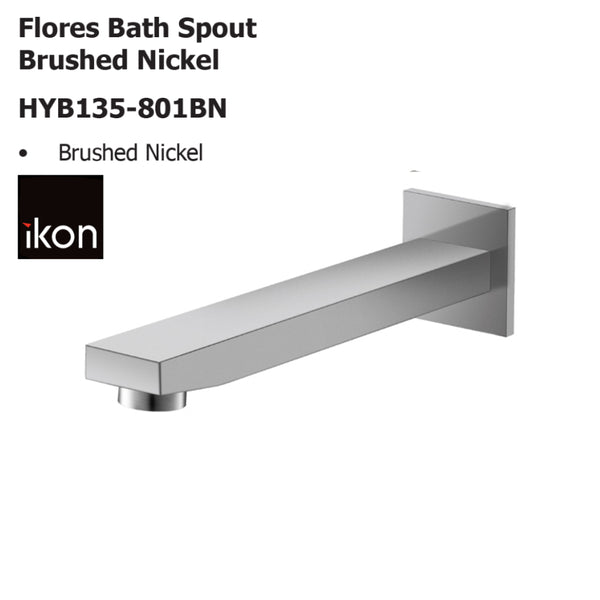 Flores Bath Spout Brushed Nickel HYB135-801BN - Bathroom Hub