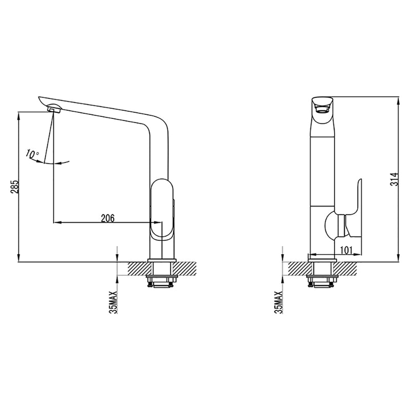 Banda Sink Mixer HYB22-101 - Bathroom Hub