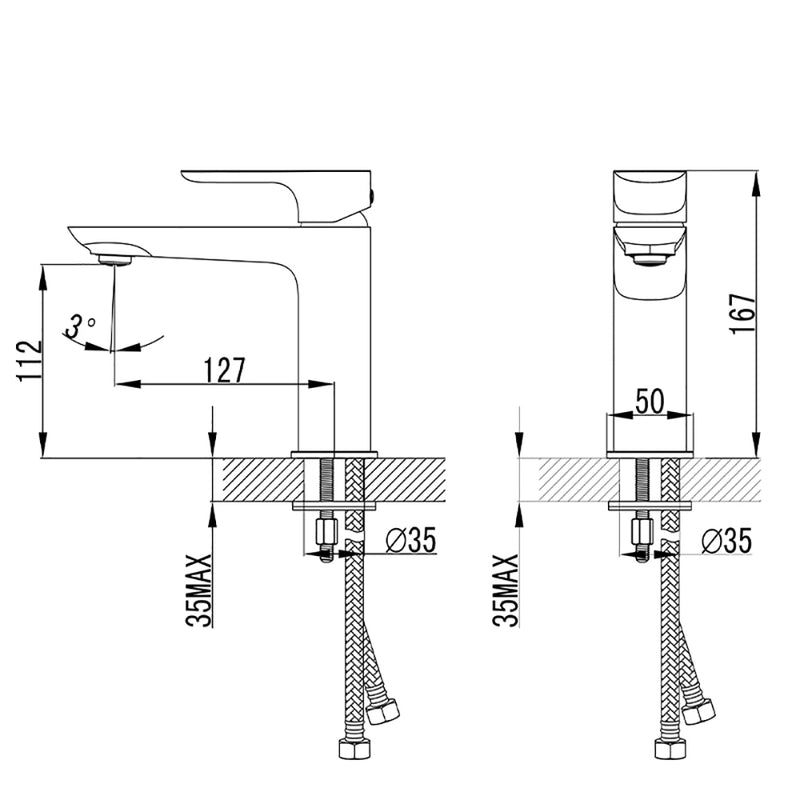 Banda Basin Mixer HYB22-201 - Bathroom Hub