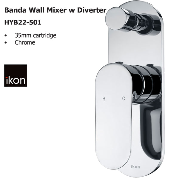 Banda Wall Mixer with Diverter HYB22-501 - Bathroom Hub