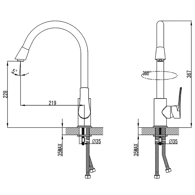 Sulu Sink Mixer HYB33-101 - Bathroom Hub