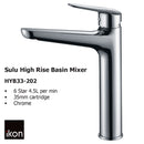 Sulu High Rise Basin Mixer HYB33-202 - Bathroom Hub