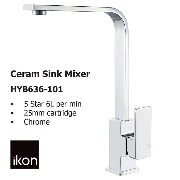 Ceram Sink Mixer HYB636-101 - Bathroom Hub
