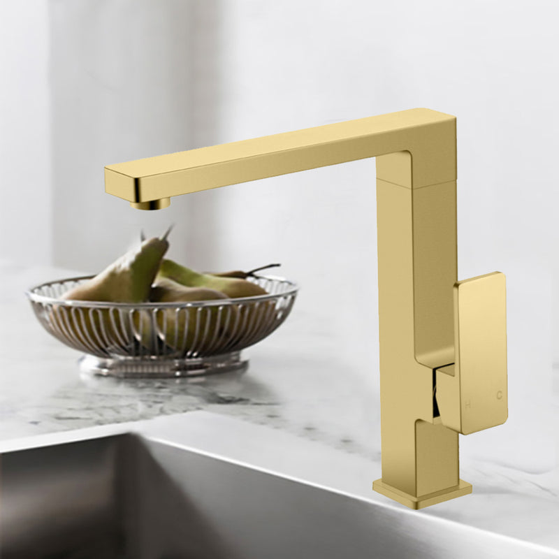 Ceram Kitchen Mixer Brushed Gold HYB636-102BG - Bathroom Hub