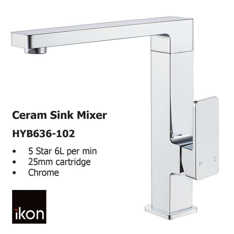 Ceram Sink Mixer HYB636-102 - Bathroom Hub