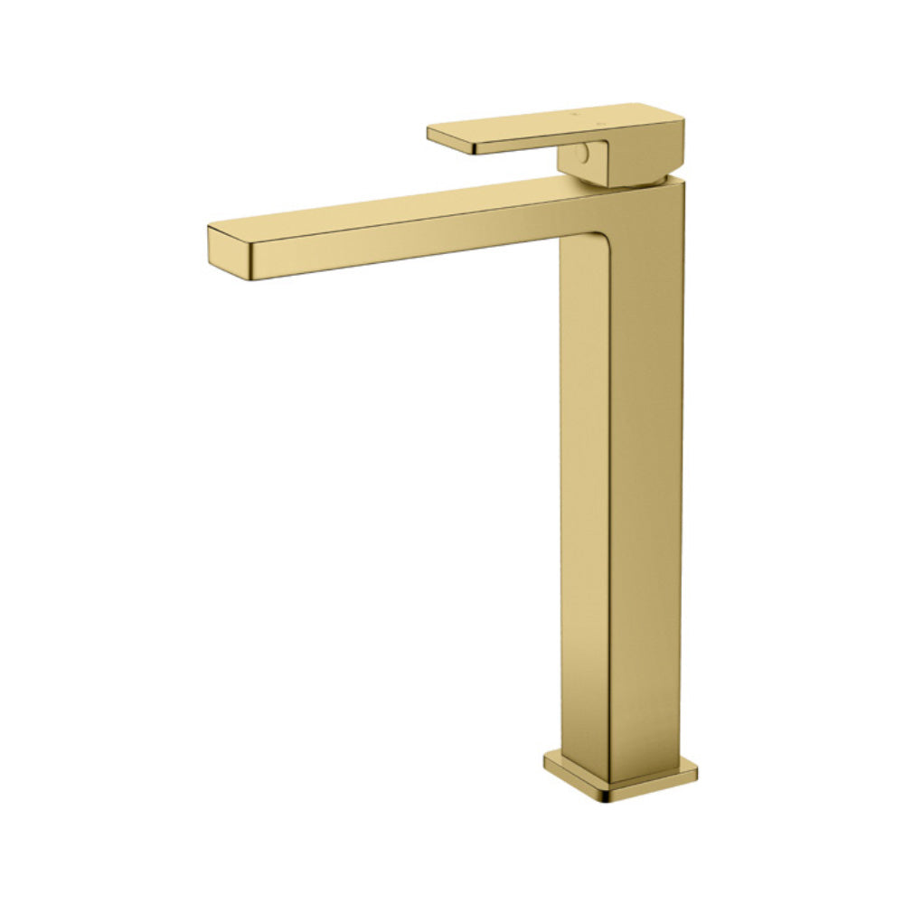Ceram High Rise Basin Mixer Brushed Gold HYB636-202BG - Bathroom Hub