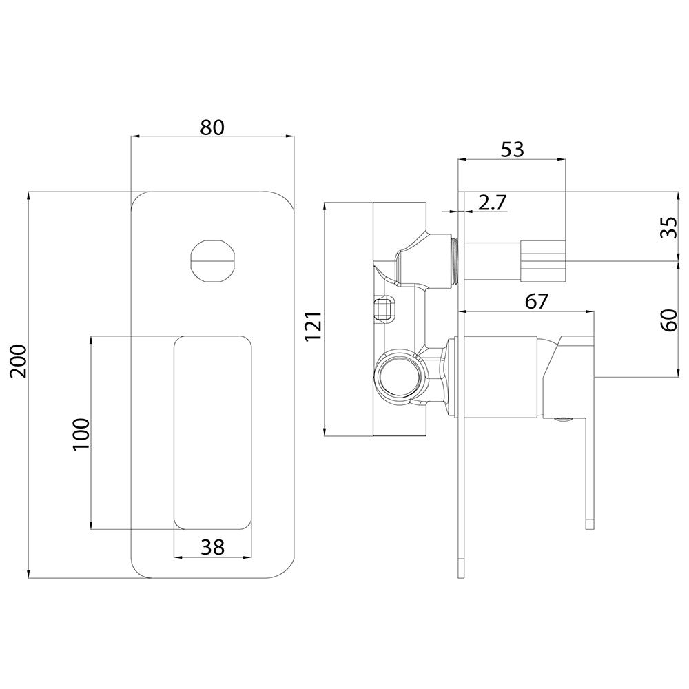 Ceram Wall Basin Mixer Matt Black HYB636-601MB - Bathroom Hub