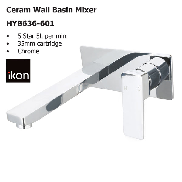 Ceram Wall Basin Mixer HYB636-601 - Bathroom Hub