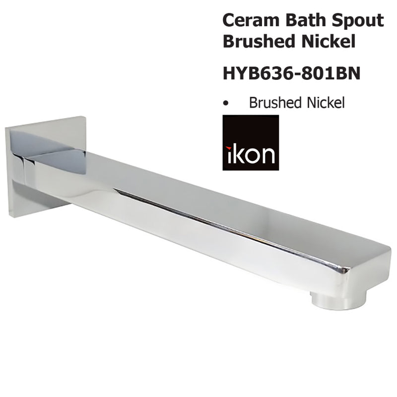 Ceram Bath Spout Brushed Nickel HYB636-801BN - Bathroom Hub