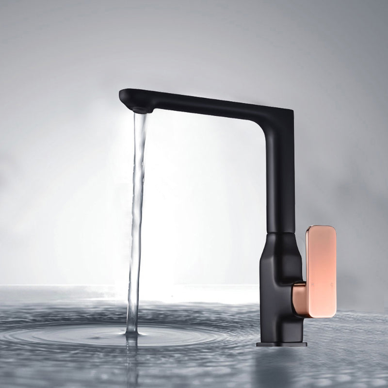 Seto Sink Mixer Matt Black & Rose Gold Handle HYB66-101MB-R - Bathroom Hub