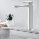 Seto High Rise Basin Mixer Chrome & White HYB66-202CW - Bathroom Hub