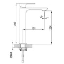 Seto High Rise Basin Mixer Matt Black HYB66-202MB - Bathroom Hub