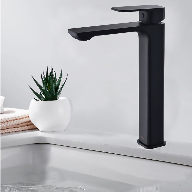 Seto High Rise Basin Mixer Matt Black HYB66-202MB - Bathroom Hub