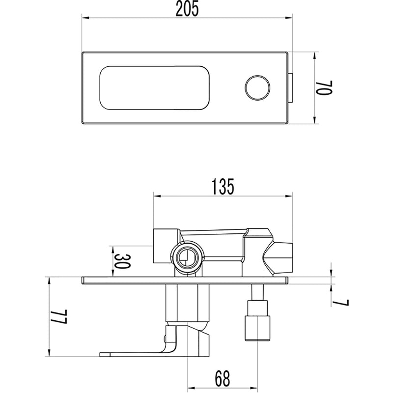 Seto Wall Mixer with Diverter Matt Black w Rose Gold Handle HYB66-501MB-R - Bathroom Hub