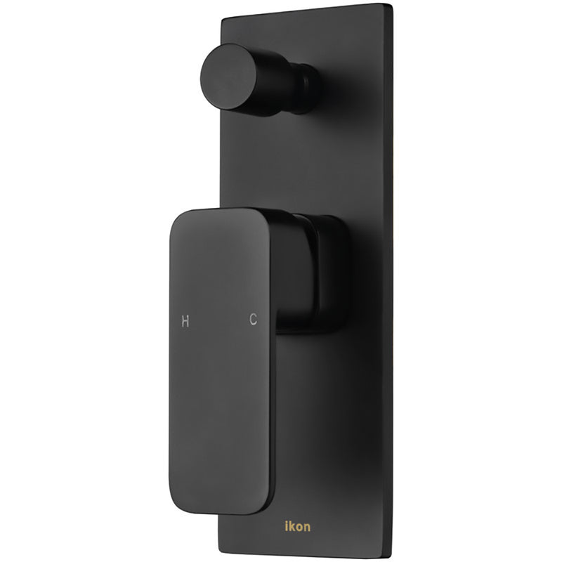 Seto Wall Mixer with Diverter Matt Black HYB66-501MB - Bathroom Hub