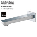 Seto Bath Spout Chrome & White HYB66-801CW - Bathroom Hub