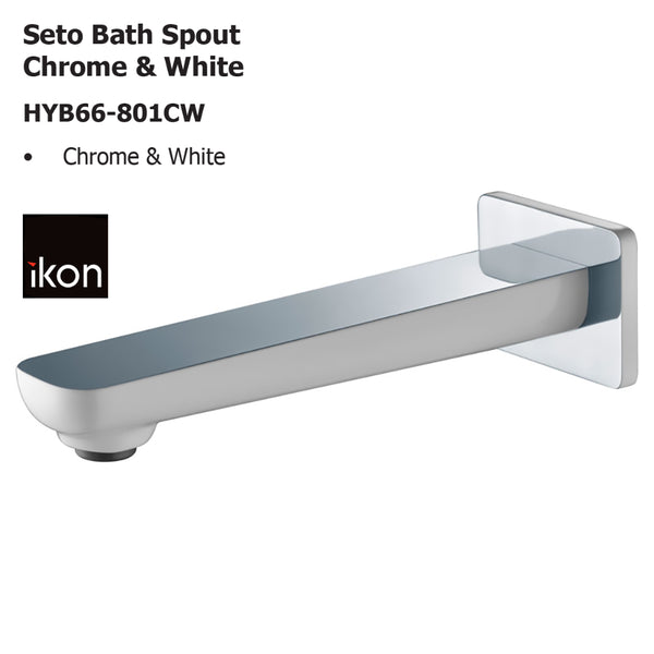 Seto Bath Spout Chrome & White HYB66-801CW - Bathroom Hub