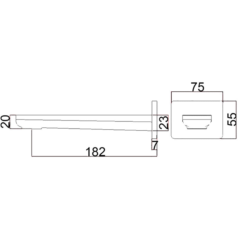 Seto Bath Spout Matt Black HYB66-801MB - Bathroom Hub