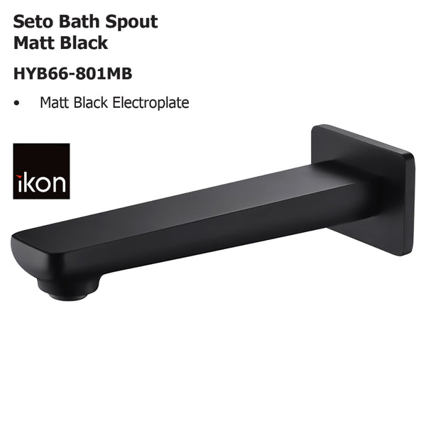 Seto Bath Spout Matt Black HYB66-801MB - Bathroom Hub
