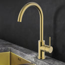 Hali Sink Mixer Brushed Gold HYB88-101BG - Bathroom Hub