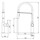 Hali Multi-function Sink Mixer Matt Black HYB88-103MB - Bathroom Hub