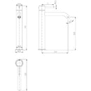 Hali High Rise Basin Mixer Brushed Nickel HYB88-202BN - Bathroom Hub