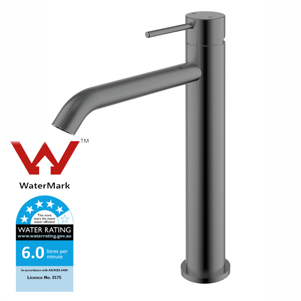 Hali High Rise Basin Mixer Gunmetal HYB88-202GM - Bathroom Hub