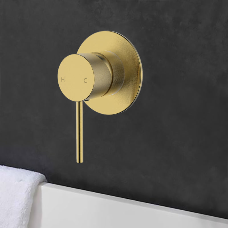 Hali Wall Mixer Brushed Gold HYB88-301BG - Bathroom Hub