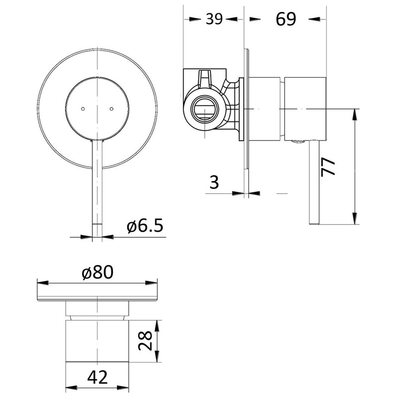 Hali Wall Mixer Brushed Nickel HYB88-301BN - Bathroom Hub