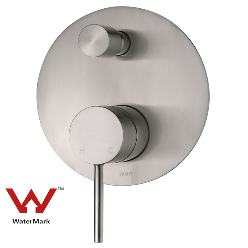 Hali Wall Mixer with Diverter Brushed Nickel HYB88-501BN - Bathroom Hub