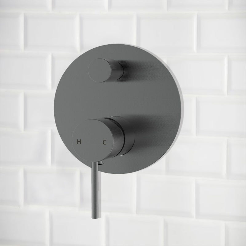 Hali Wall Mixer with Diverter Gunmetal HYB88-501GM - Bathroom Hub