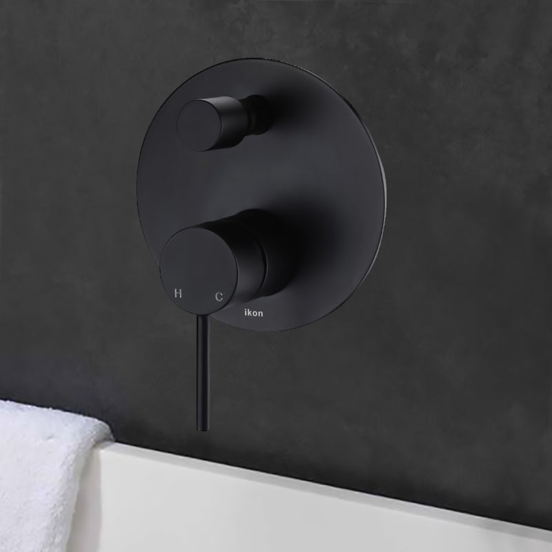 Hali Wall Mixer with Diverter Matt Black HYB88-501MB - Bathroom Hub