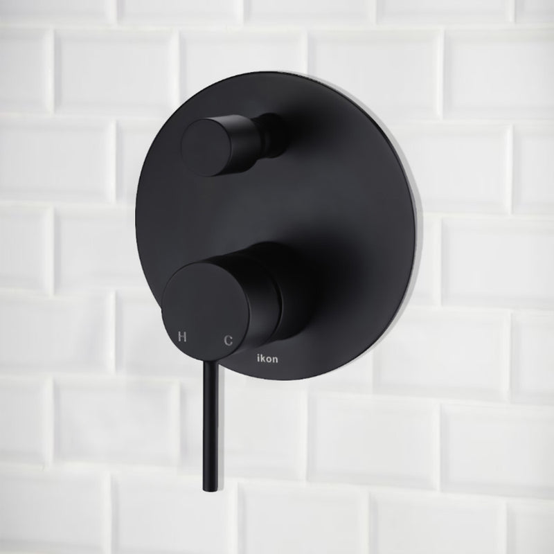 Hali Wall Mixer with Diverter Matt Black HYB88-501MB - Bathroom Hub