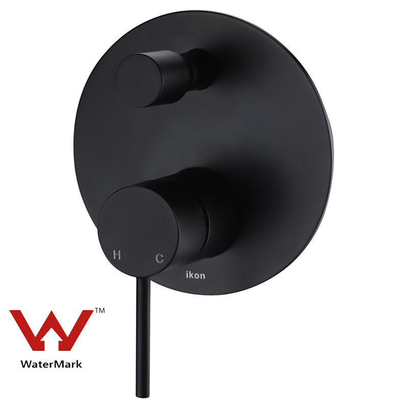 Hali Wall Mixer with Diverter Matt Black HYB88-501MB - Bathroom Hub