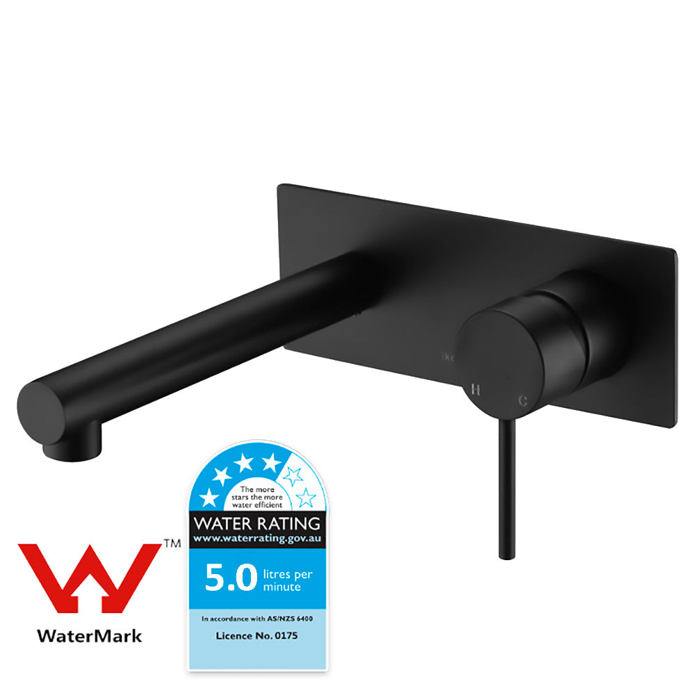 Hali Wall Basin Mixer Matt Black HYB88-601MB - Bathroom Hub