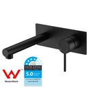 Hali Wall Basin Mixer Matt Black HYB88-601MB - Bathroom Hub