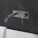 Hali Wall Basin Mixer Curved Spout Gunmetal HYB88-602GM - Bathroom Hub