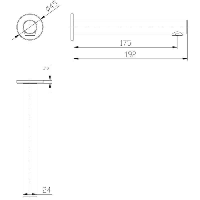 Hali Bath Spout Brushed Nickel HYB88-801BN - Bathroom Hub