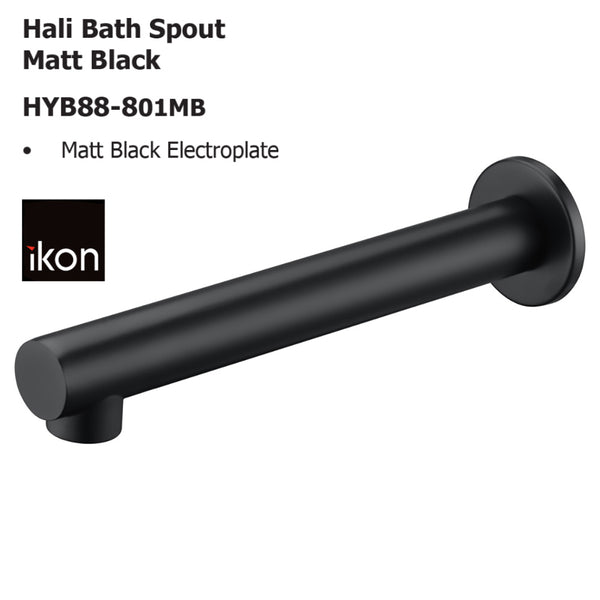 Hali Bath Spout Matt Black HYB88-801MB - Bathroom Hub